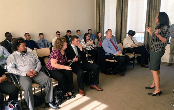Bunker Labs speaking to Vets at The Washington Center