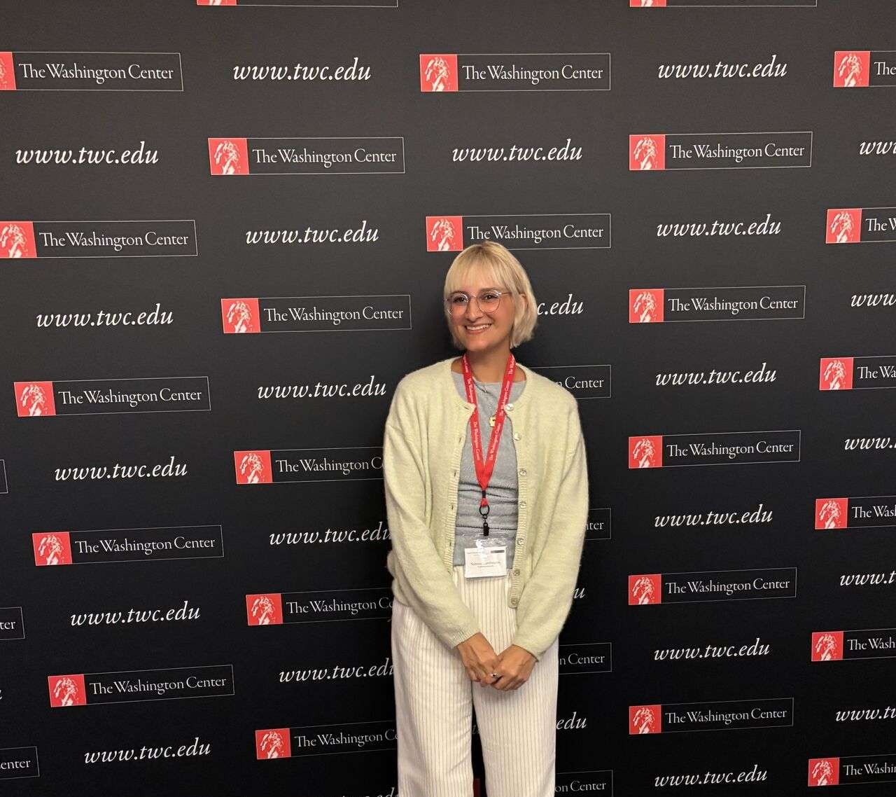 Sabrina Lambrecht in The Washington Center's Residential Academic Facility (RAF)