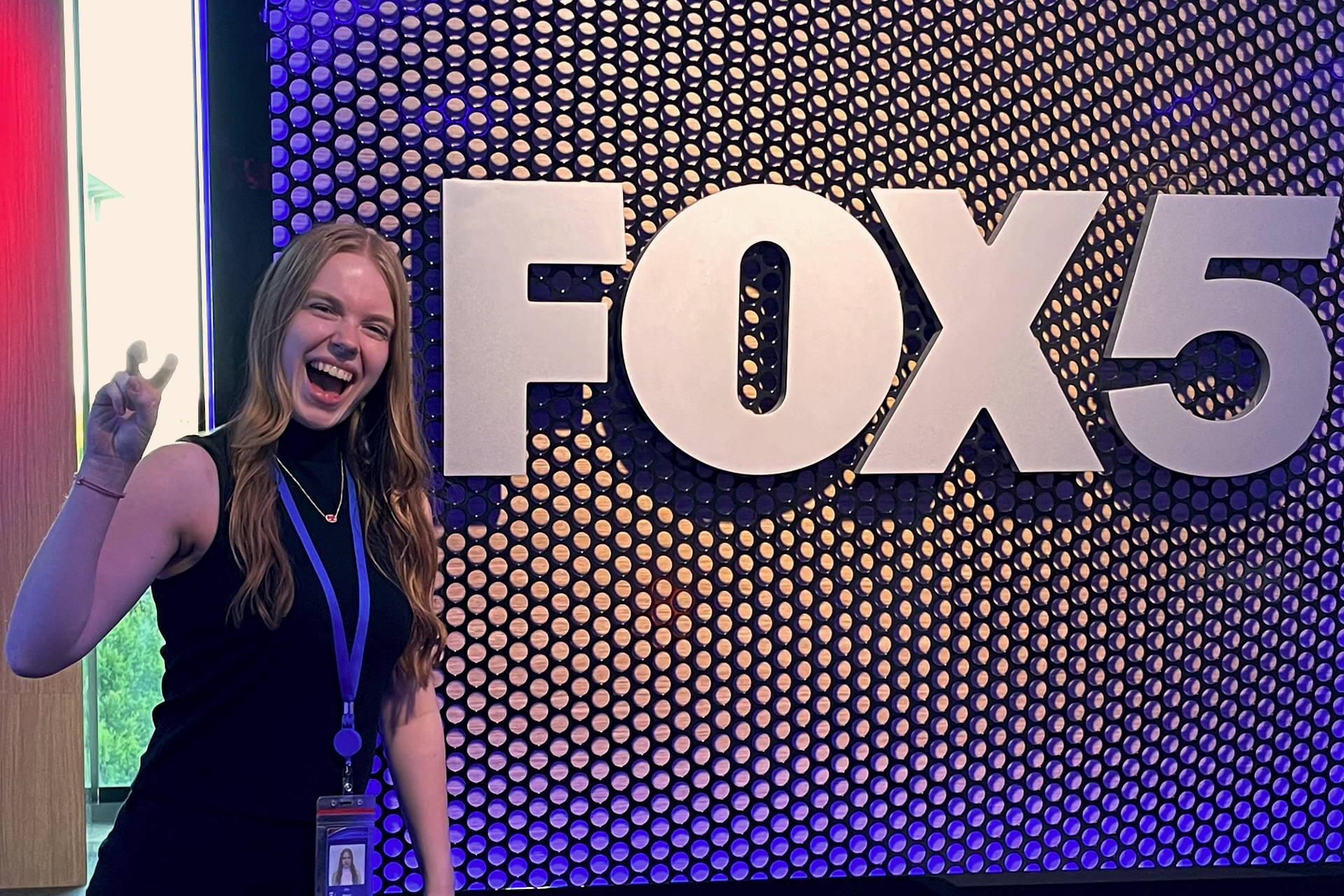 Ella Mercer, Texas Christian University student interned at WTTG-TV, the local FOX 5 D.C. TV station.