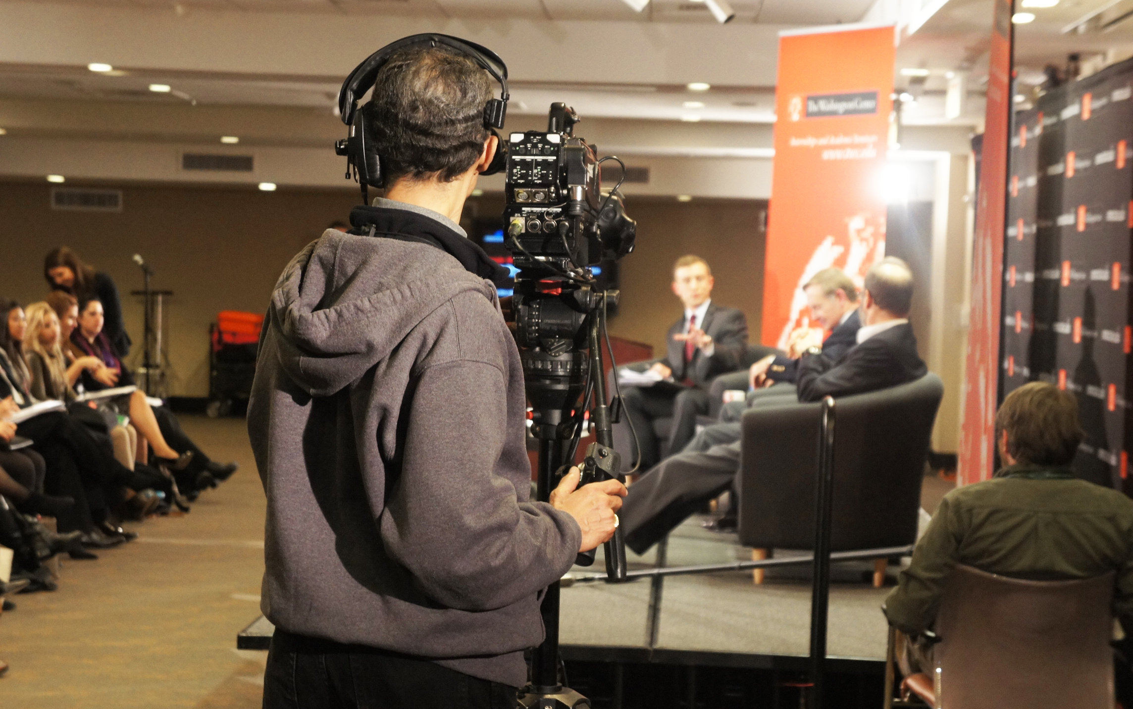 C-SPAN recording a panel discussion during week 1 of the seminar