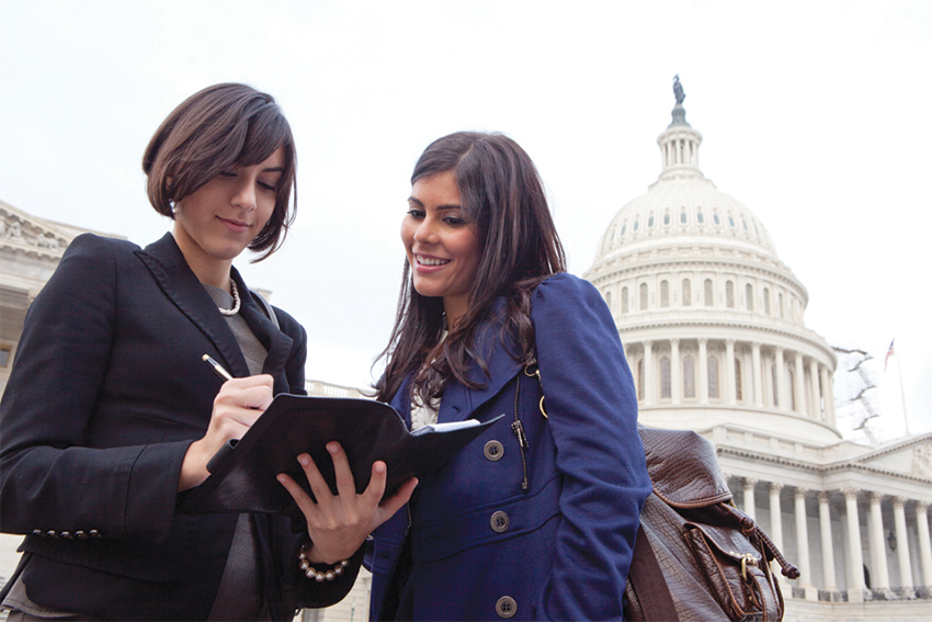 Students in front of the U.S. Capitol