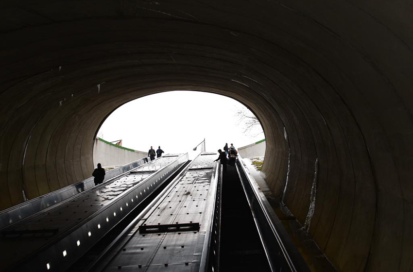 A view from the escalator in D.C.