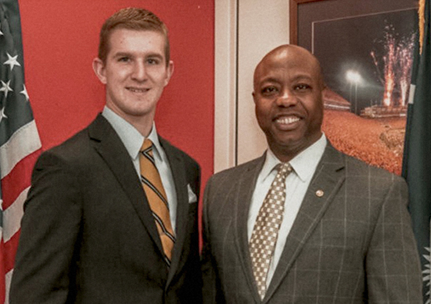 Me with my boss, Senator Tim Scott (R-SC). Photo credit: Patrice Smith, Assistant Press Secretary for Senator Tim Scott.