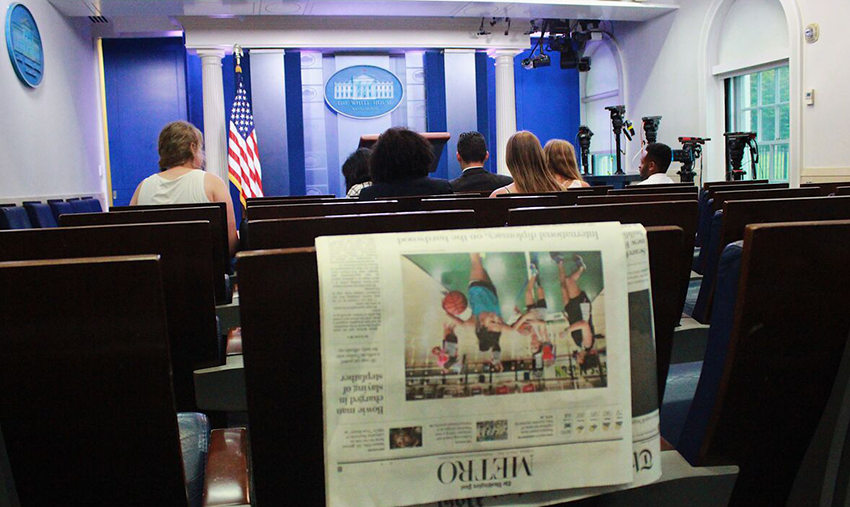 The White House Press Briefing Room Becomes A Classroom