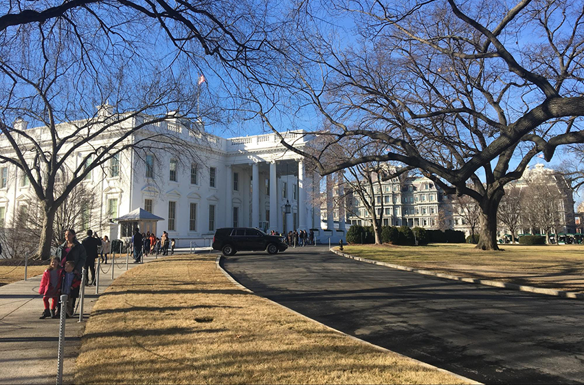 Visiting the White House as an intern at The Washington Center