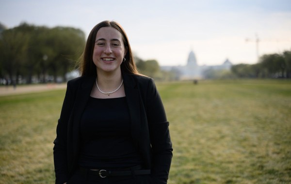 Academic Internship Program participant, Abigail Smart, on the National Mall