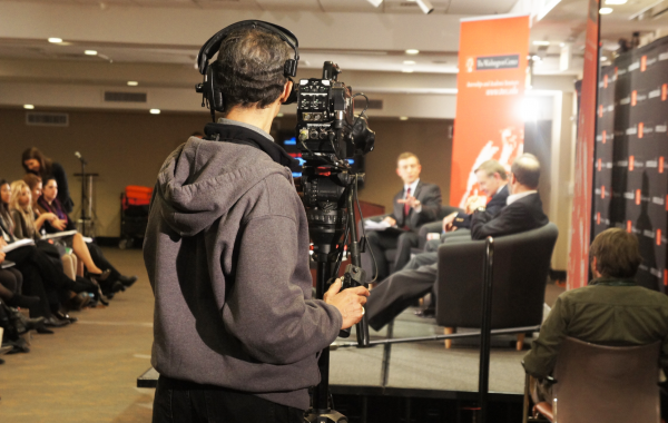 C-SPAN recording a panel discussion during week 1 of the seminar C-SPAN recording a panel discussion during week 1 of the seminar