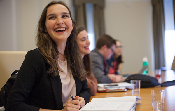Gaining Strength and Insight Through the LEAD Colloquium Student enjoying LEAD session