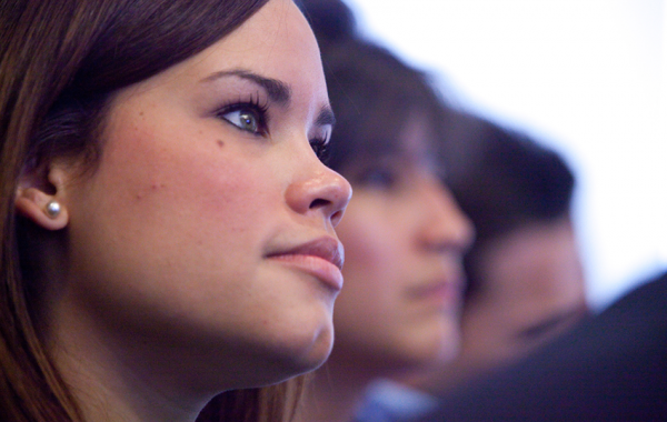 Student at a LEAD session Student at a LEAD session
