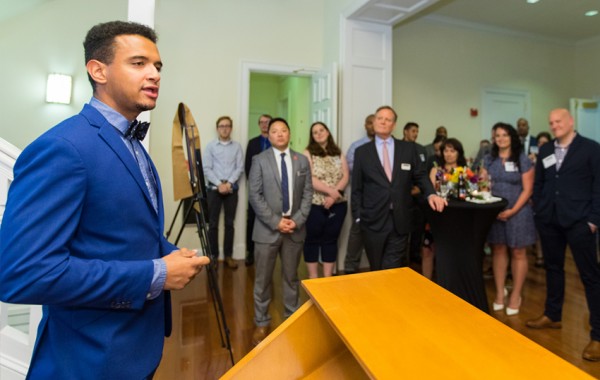 Raul giving a speech at VET reception. Raul giving a speech at VET reception.