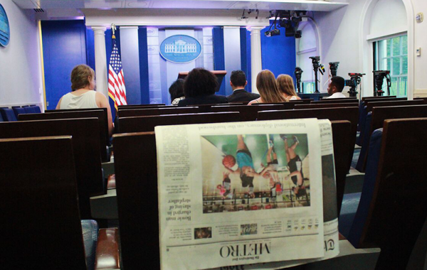 TWC students in the White House briefing room