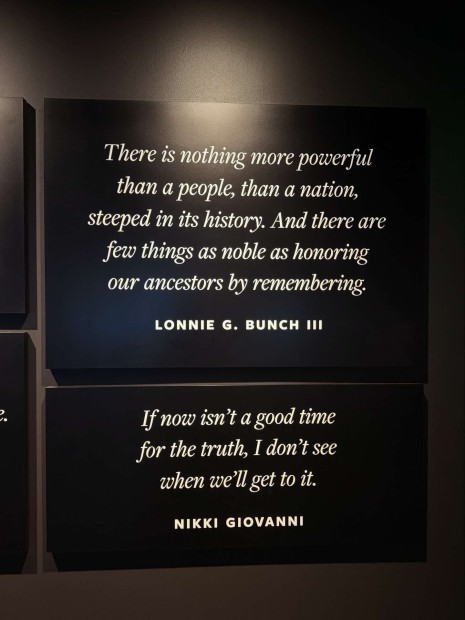 Quotes from Lonnie G. Bunch III and Nikki Giovanni