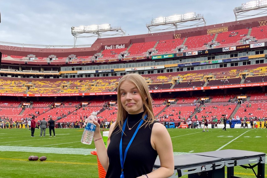 Ella Mercer, Texas Christian University student interned at WTTG-TV, the local FOX 5 D.C. TV station.