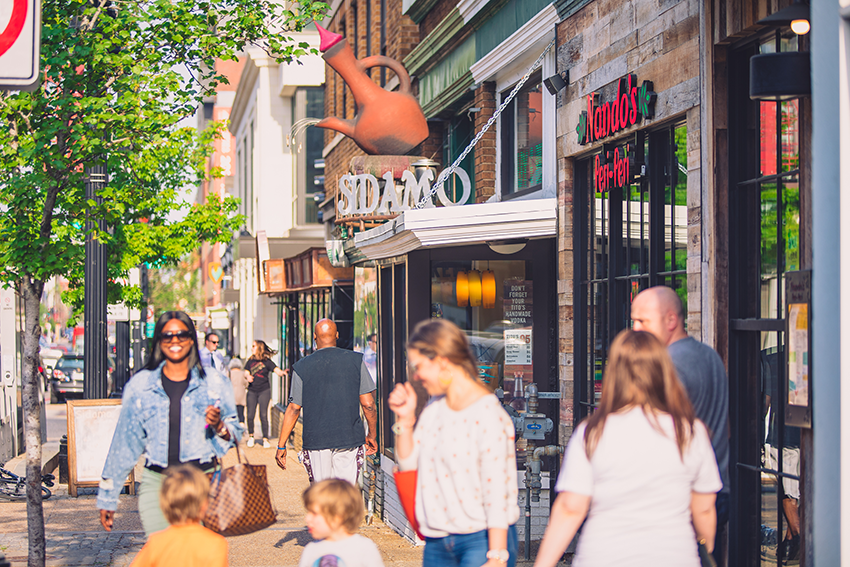 H Street, located 3 blocks from the RAF, is a hip and happening avenue with a vast array restaurants and cafes to choose from.