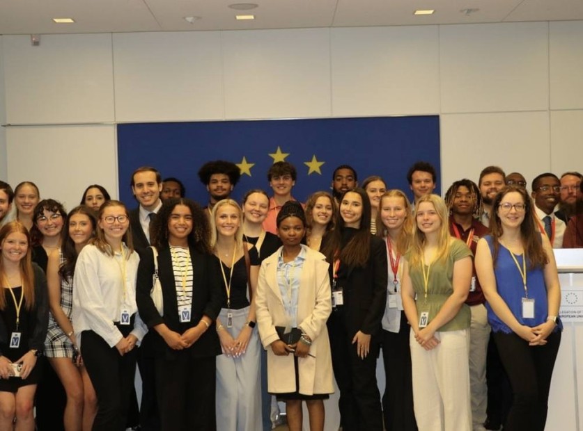 Jessica Wood and other National Security Seminar participants at the European Union in Washington, D.C.