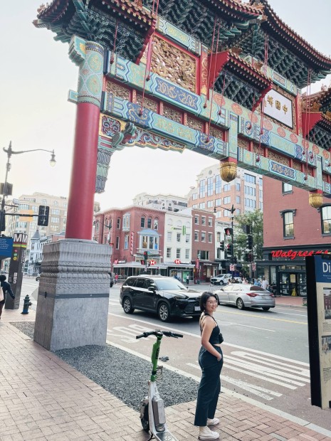 Vy Tran in Washington, D.C.'s Chinatown Gate