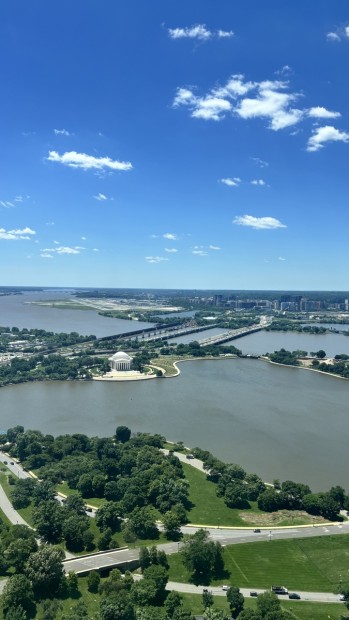 The Jefferson Memorial and surrounding area in Washington, D.C.