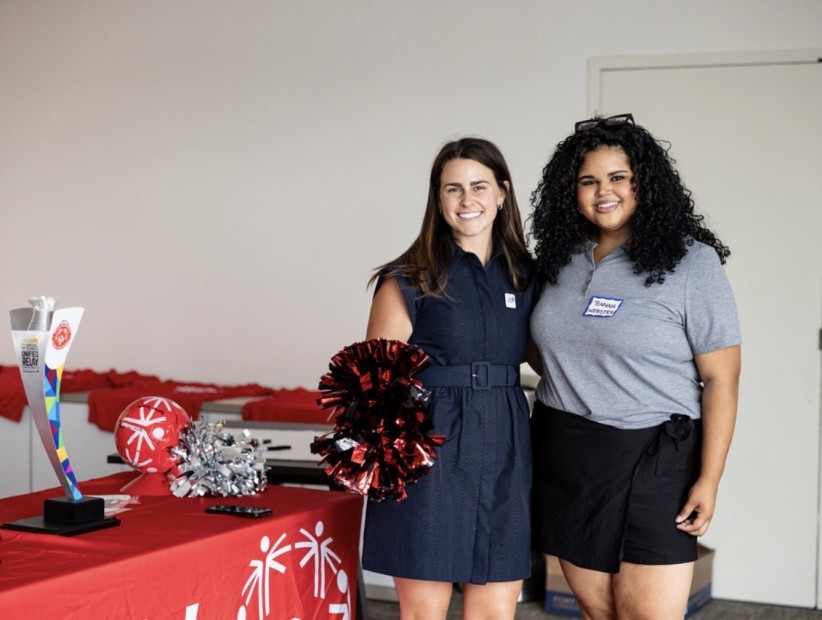 Teanah Webster at a promotional event in Washington, D.C. during the Academic Internship Program at The Washington Center