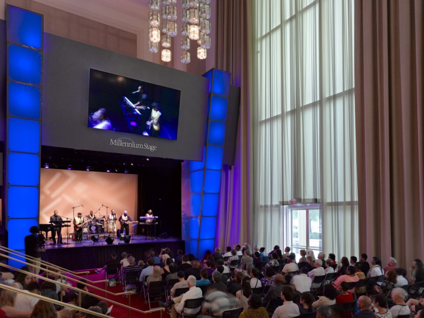 The Kennedy Center's Millennium Stage. The Kennedy Center Millenium Stage.