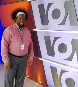 Cedric Baggert, seen here at Voice of America Cedric Visiting Prudential Financial in New Jersey