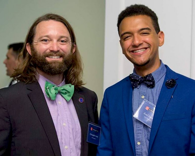 Raul (right) and Christopher Lamy at VET reception.