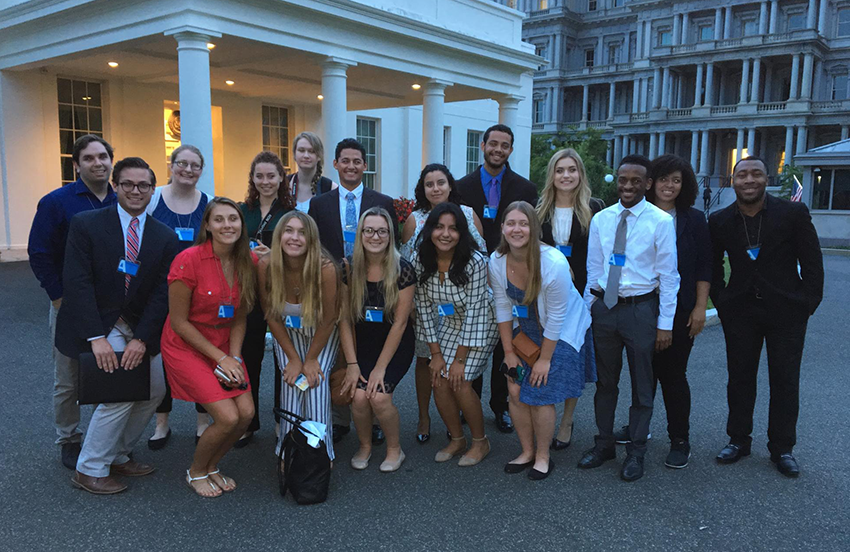 The Washington Center students at the White House