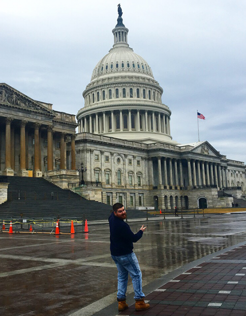 Visiting the Capitol building on a rainy Sunday in Washington, D.C. Taylor's boyfriend at the Capitol