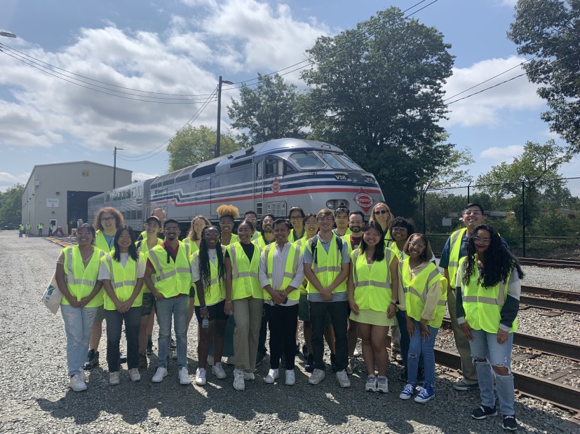 Summer Transportation Internship Program for Diverse Groups (STIPDG) field trip at the Virginia Railway Express (VRE)