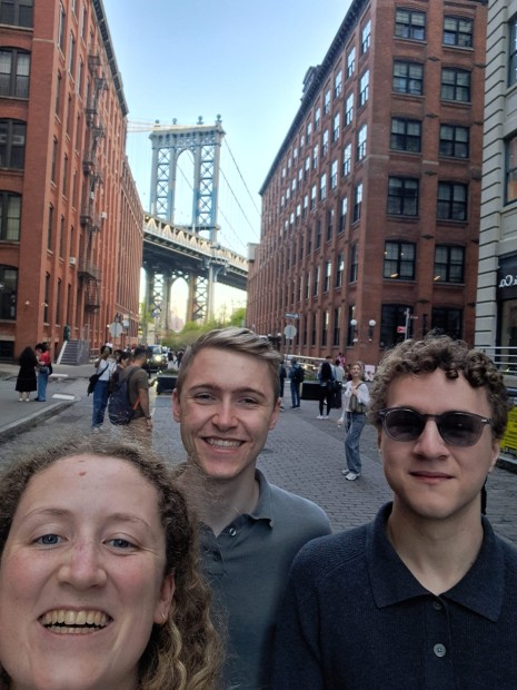 Vic Winderix with friends in Brooklyn, NY