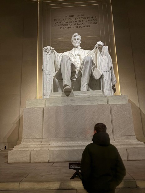 Vic Winderix at the Lincoln Memorial in Washington, D.C.