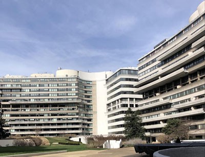 The Presidential Dog’s exhibit was inside of the infamous Watergate Hotel. The Presidential Dog’s exhibit was inside of the infamous Watergate Hotel
