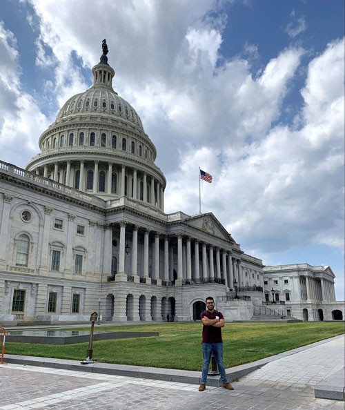 Emerson Senior Matt Enriquez interned with Representative Ayanna Pressley