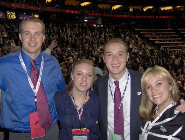 Miranda Wade, second from left, at the 2008 Republican National Convention. Miranda Wade at the 2008 Republican National Convention