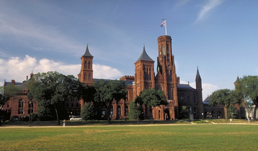 The Smithsonian Visitor Center, located on the National Mall. The Smithsonian Visitor Center, located on the National Mall.