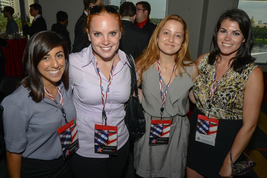 Cassie (second from left) with fellow TWC interns at the 2012 Republican National Convention.