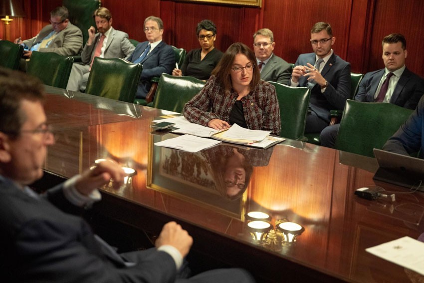 Senator Williams at an Education Committee Hearing, October 2019