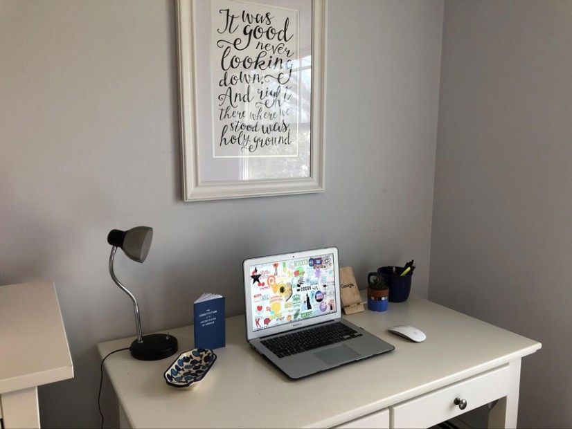 Kelsey's desk in New Jersey Kelsey's desk in New Jersey