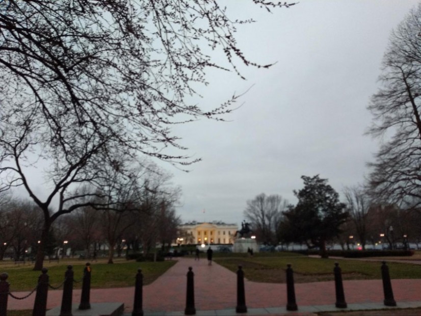A photo of the White House as I walk past it after work. D.C. Intern White House Photo