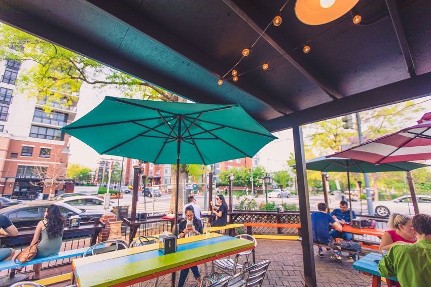 Some D.C. restaurants offer spacious patios for drinking and eating while social distancing. Some D.C. restaurants offer spacious patios for drinking and eating while social distancing.